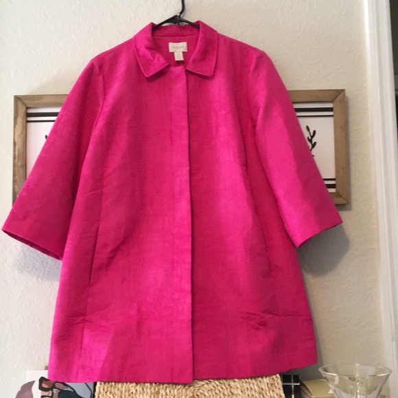 Chico's Jackets & Blazers - NWT Chico’s Pleat Back Jacket Topper Wild Orchid